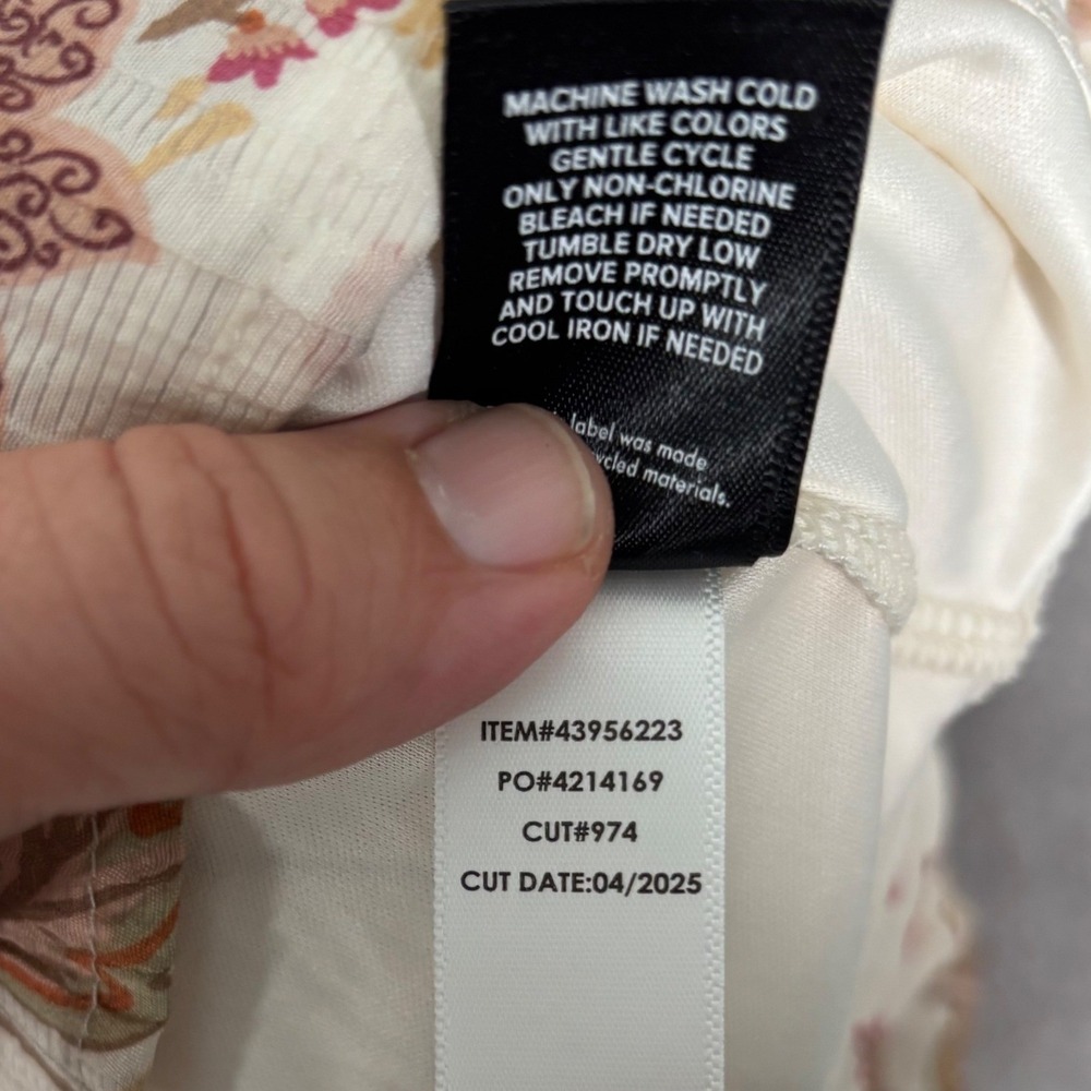 Torrid‎ Jane Jaco Whisper Cream Floral Maxi Dress Ruffle Surplice 1X 14-16 NEW - Picture 5 of 15